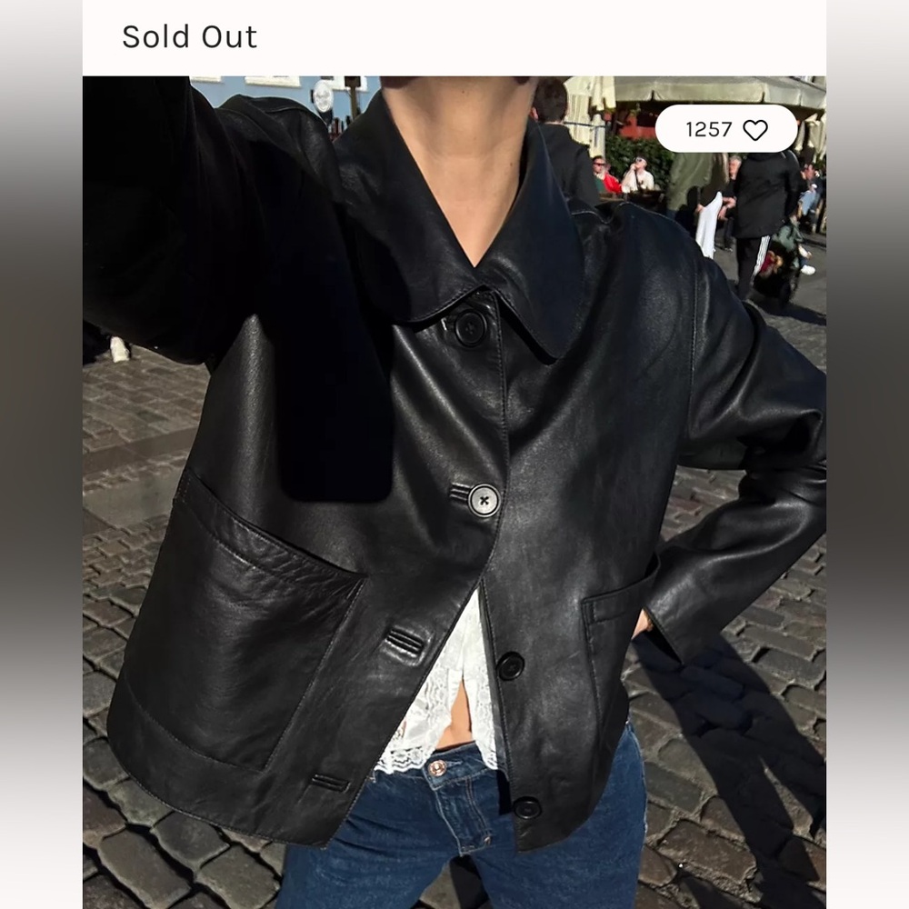 Free People Black Leather Jacket